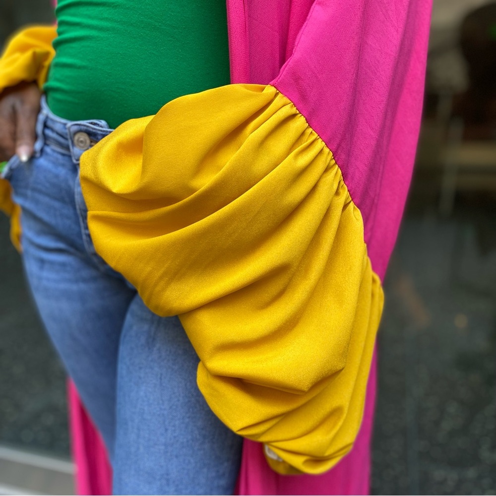 Color Block Kimono/Duster - Picture 3 of 3